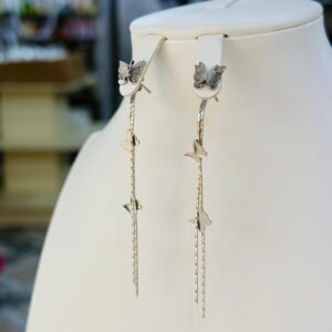 Aretes Largos Plateados